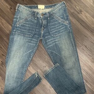 Current/Elliot Medium Dark Wash Blue Denim Jeans 28